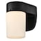 Westinghouse Fixture Wall Outdoor Lantern LED Dimmable 8W Dusk to Dawn, Black Frost Opal Glass 6106700 - alternate 3